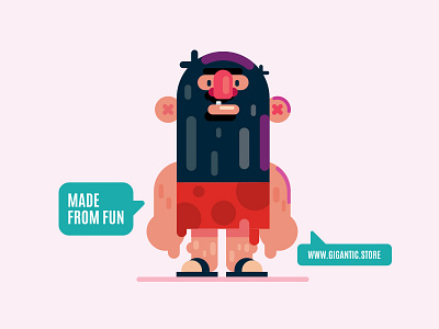 Digital Illustration: Flat Design Caveman