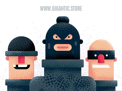 Flat Design Characters Illustration in Adobe Illustrator CC 2019 art cartoon character character design characters design draw drawing flat flat design gigantic illustration illustrator man noise people person texture vector vector art