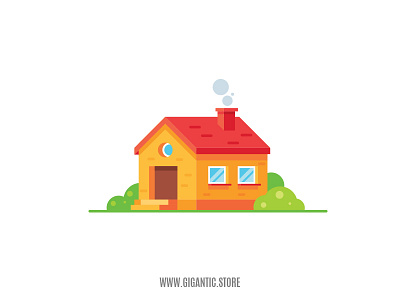 Flat Design House Illustration in Adobe Illustrator building cartoon flat design house house icon house illustration illustration illustrator illustrator art illustrator cc vector vector art