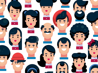 40 Hairstyle Flat Design Illustrations art cartoon character character design characters design draw flat flat design gigantic illustration people person vector vector art