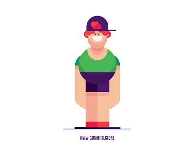 Flat Design Character Illustration in Adobe Illustrator art branding cartoon character character design characters design drawing flat flat design game design gigantic illustration illustrator man people person vector vector art