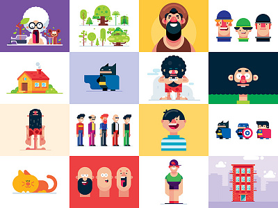 24 Top Flat Design Illustrations - Download Vectors animation art cartoon character character design characters design draw drawing flat flat design game design gigantic illustration illustrator man people person vector vector art