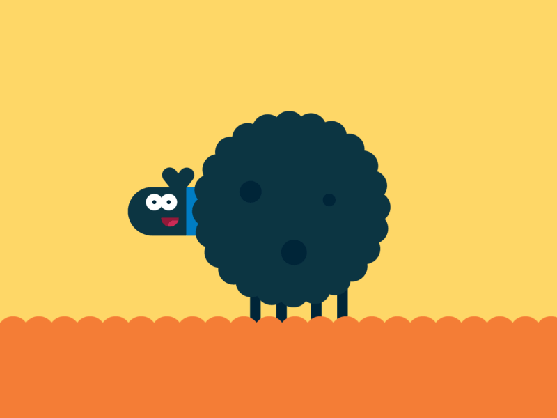 Black Sheep, 2D Animation animation branding cartoon character character design design drawing flat flat design game design gigantic illustration illustrator man motion design motion graphics motiongraphics sheep vector vector art