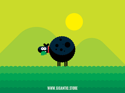 Flat Design Sheep Character Illustration In Adobe Illustrator