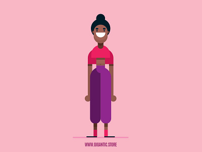 Flat Design Female Character Illustrations in Adobe Illustrator