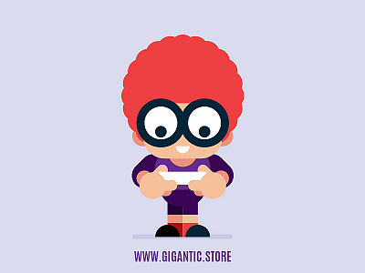 Flat Design Character Illustration Of The Kid cartoon character design drawing flat flat design illustration man person vector