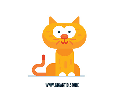 Flat Design Cat Illustration cartoon cat cats character design design drawing flat flat design game design illustration vector