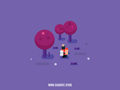 Flat Design Video Game Character