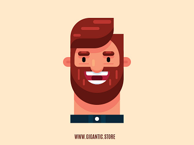 Flat Design Man Digital Illustration