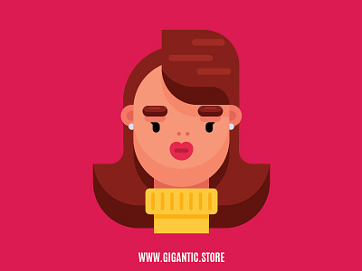 Flat Design Woman Digital Illustration Portrait cartoon character character design design drawing female flat flat design girl illustration vector woman