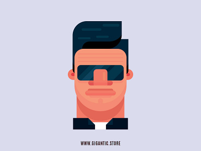 Flat Design Man Digital Illustration