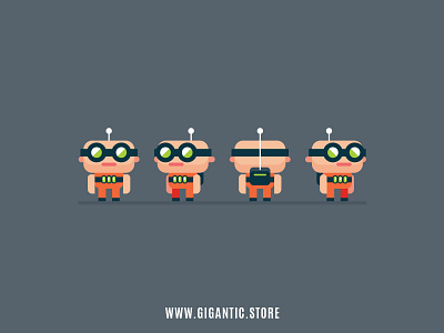 Flat Design Digital Illustration, Game Character