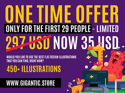 DOWNLOAD OVER 450 FLAT DESIGN ILLUSTRATIONS