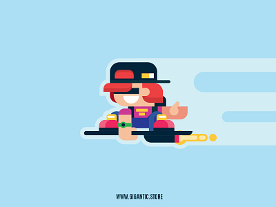 Supr School Kid, Video Game Character Design Art In Illustrator