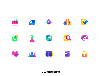 flat ui design icons