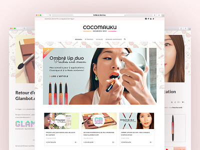 Création du blog Beauté beaury blog cosmetics ui ux webdesign website