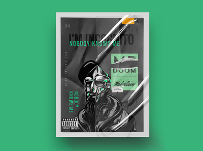 MF DOOM ~ Fan Art composition fanart graphic design graphicdesign hiphop illustration layout mfdoom photoshop poster poster design print