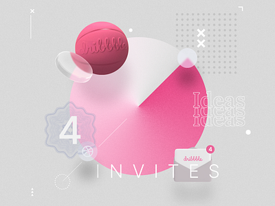 Dribbble Invites composition design designer digitalart dribbble dribbble invite invite poster product design uiux