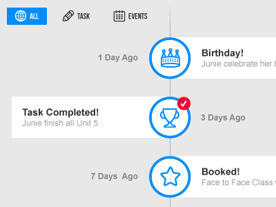 Student Timeline android app design education ios progress student tablet task timeline ui ux