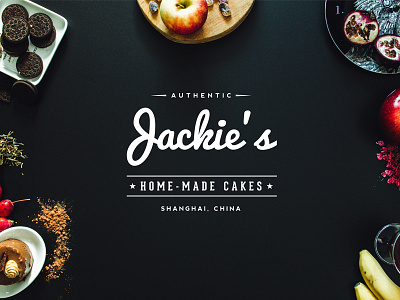 Jackie's Cakes bakery branding cakes china icons logo monogram shanghai