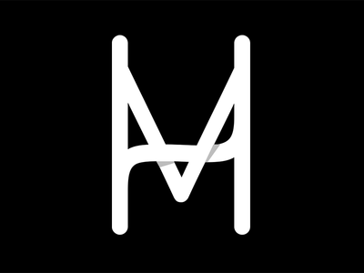 Mediahub Monogram black and white branding flat icon ios logo media mobile monogram