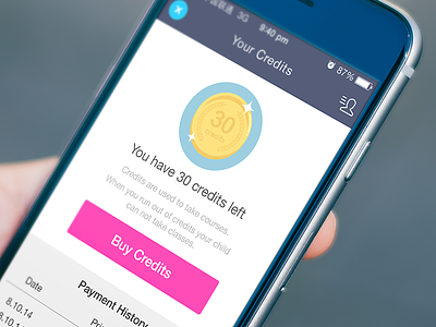 Your Credits android app credits flat icon illustration ios mobile points ui ux