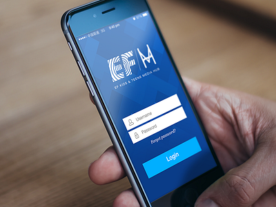 EF MediaHub app china education flat interactive ios iphone login mobile monogram ui ux