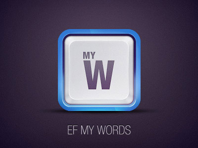 EF My Words - Icon App app application box design ef icon ipad iphone key keyboard