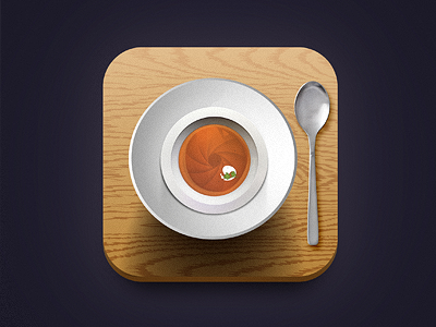 App Icon - Tomato Soup Lens app app store application button icon icon app iphone ui user interface user interface design web site website