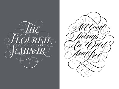 Pieces from The Flourish Collection calligraphy collection design flourishes hand lettering hand lettering illustration lettering logo collection logotypes project wordmark