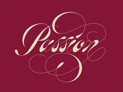 Passion Italian Hand branding calligraphy design flourish flourishes hand lettering illustration italian hand lettering logo logotype round hand script script lettering swash vector wordmark