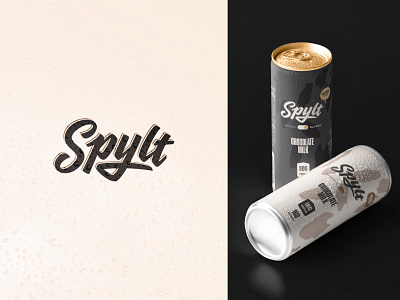 Spylt - logotype beverage can design drink energy drink hand lettering logo logotype packaging script wordmark