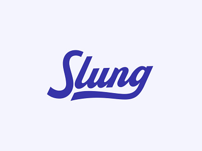 Slung - Men's swimwear brand logotype beachwear branding brush script calligraphy design flourishes font font logo graphic design hand lettering lettering logo logotype male fashion script swimwear type design wordmark