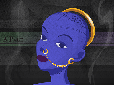 A Palé 🌑 black blue girl gold