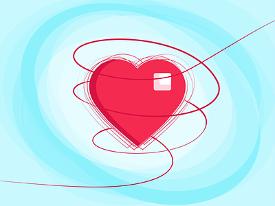 Valentine's Heart 💝 blue heart illustration red valentine valentine day