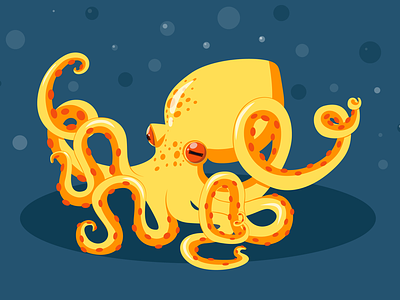 Yellow Octopus 💛 illustration octopus yellow