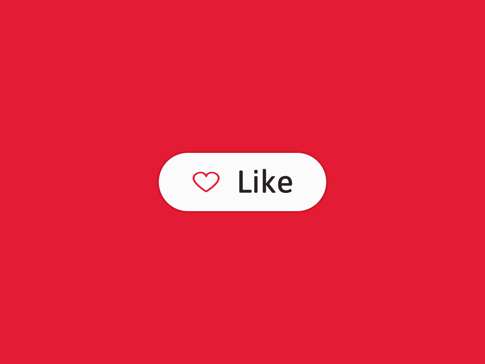 Like ❤ animated animation button like red