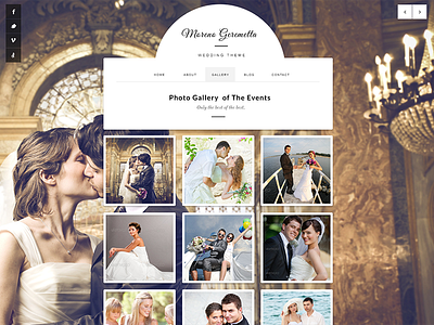 Moreno Gallery Page Template mockup photoshop psd template website wedding