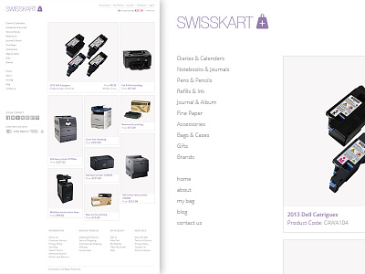 Swisskart homepage demo design