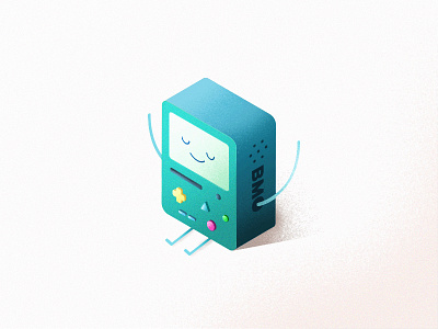 BMO / Adventure Time ✨🕹 adventure time animation blue bmo color design finn flat grain illustration jake