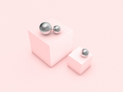 Pink Lemonade / ME 3d c4d chrome cinema 4d color design geometric metal minimal pink shaan suleman silver