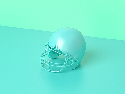 Helm / ME 3d art blue c4d cinema 4d color cyan design football helmet sports vray