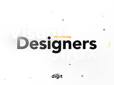 Digit is hiring 👨‍💼👩‍💼 careers hiring insurance jobs simple ui ux yellow