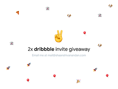 2x Dribbble Invite Giveaway 2 invites best shot design draft dribbble dribbble debut emoji emoticons free invitation invite invite giveaway