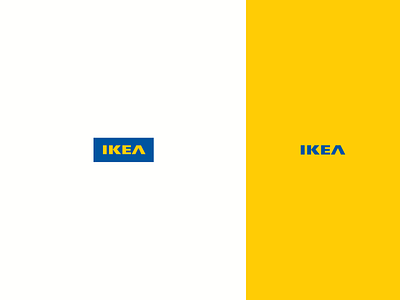 I K E A / Logo Concept 🛋 blue branding concept design ikea logo rebranding redesign typography yellow