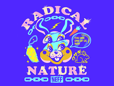 Radical Nature Sticker art dogs graphic design illustration sticker sugar coated zine