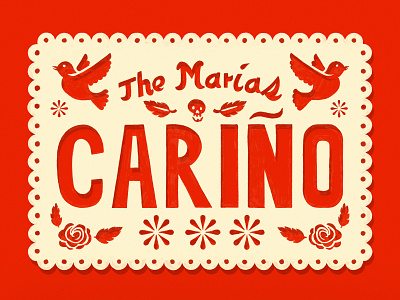 The Marias - Cariño art design graphic design illustration single songs typography