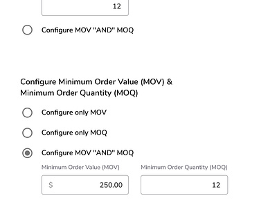 Configure Minimum Order Value & Quantity