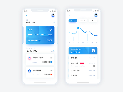 mFino Debit Card ui