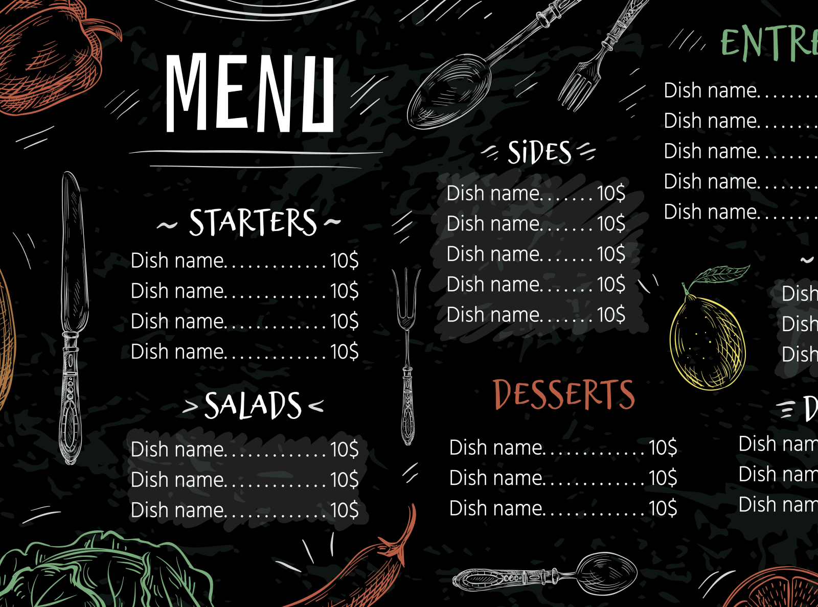 Restaurants Menu Card Design by MD JISHAN on Dribbble